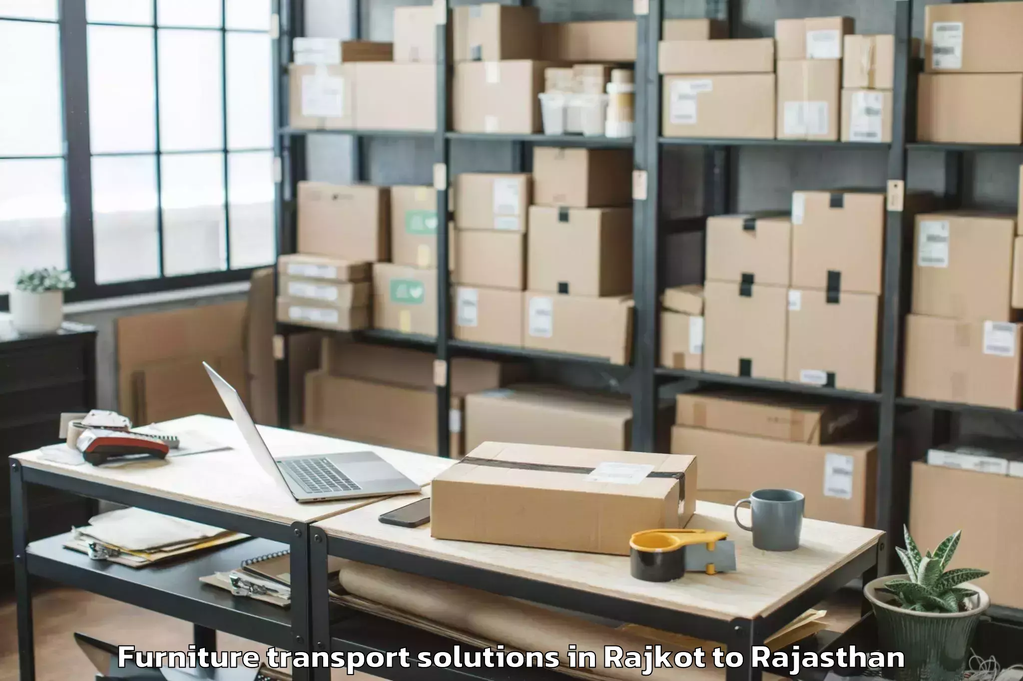 Hassle-Free Rajkot to Barmer Furniture Transport Solutions